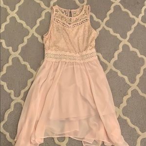 NWOT BCX girl pink lace dress